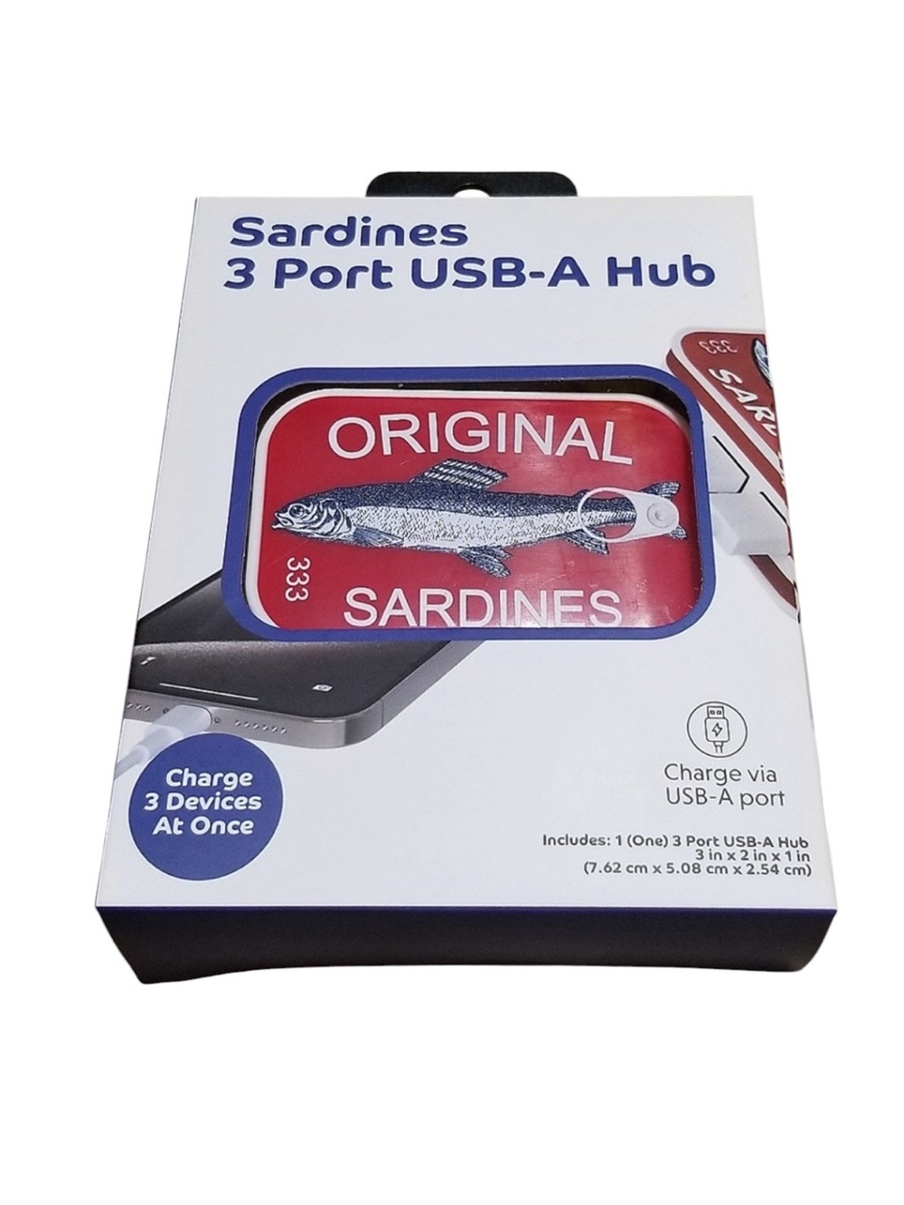 Original Sardines 3-Port USB-A Hub